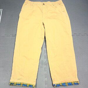 Habands Ice House Flannel-Lined Beige Slacks Mens W42 L42